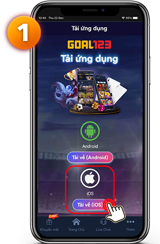 tải app goal 123 cá cược di động